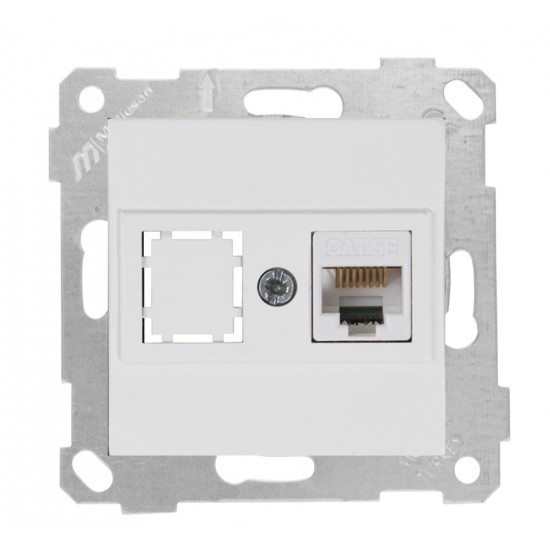 MUTLUSAN RİTA SERİSİ MEK+TUŞ DATA PRİZİ 1*RJ45 (CAT5E) MUTLUSAN RİTA SERİSİ MEK+TUŞ DATA PRİZİ 1*RJ45 (CAT5E)