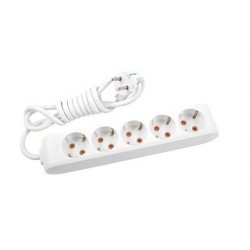 Viko Multi-Let Beşli Priz Topraklı Kablolu Çocuk Korumalı 5 Metre-Beyaz