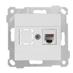 MUTLUSAN RİTA TELEFON PRİZİ CAT3 MEKANİZMA+TUŞ BEYAZ CAT3